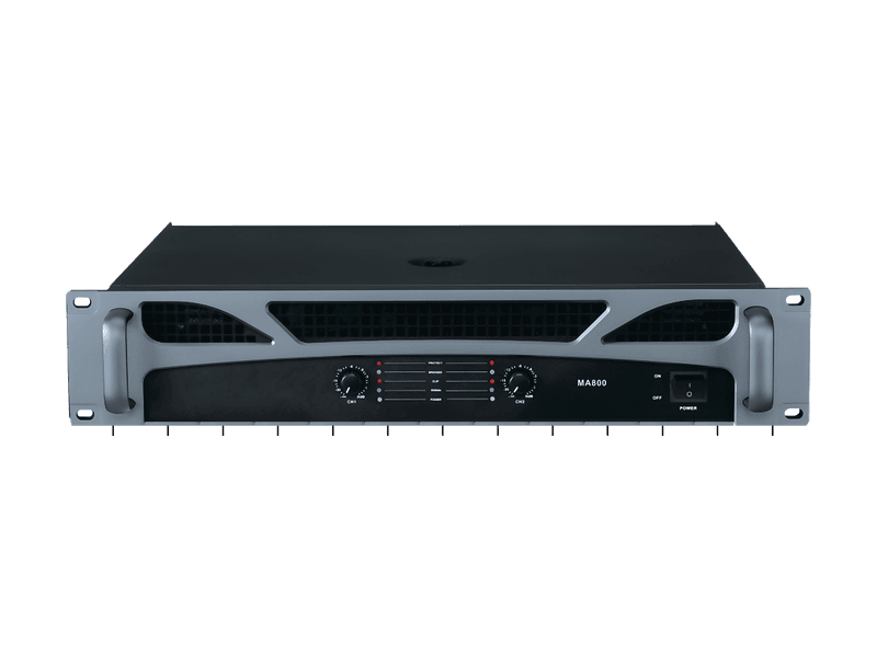 MA series amplifier, front panel