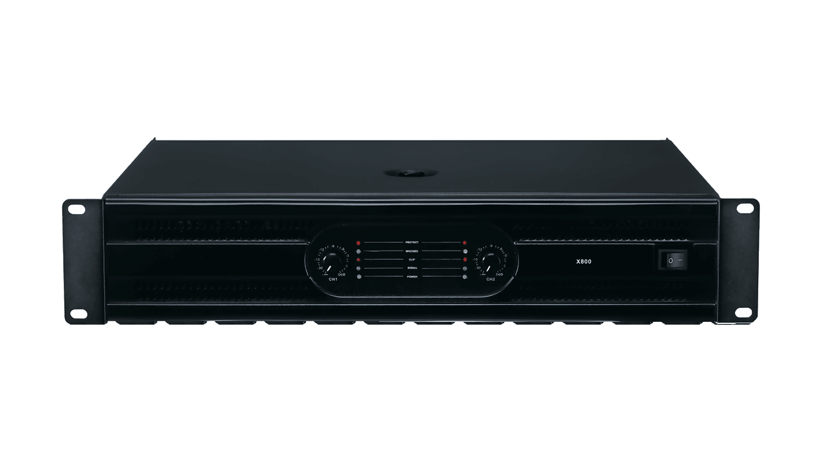 X series amplifier, front panel