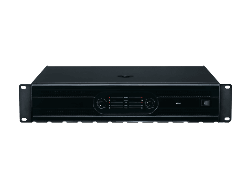 X series amplifier, front panel