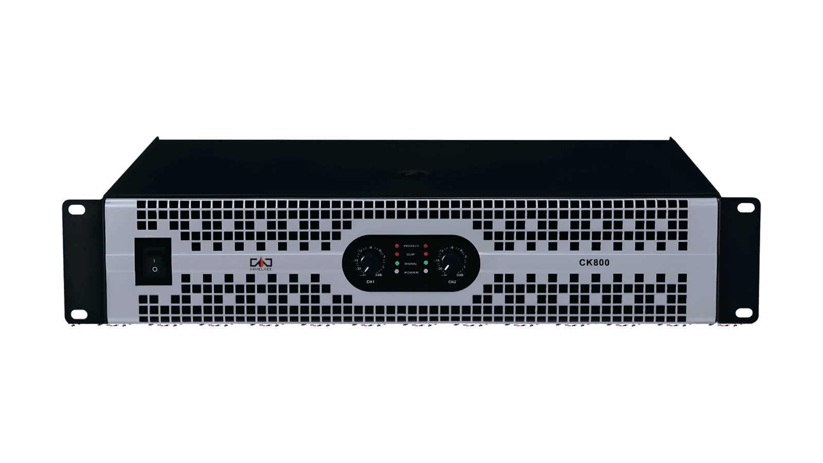 CK series amplifier, front panel