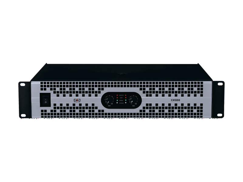 CK series amplifier, front panel